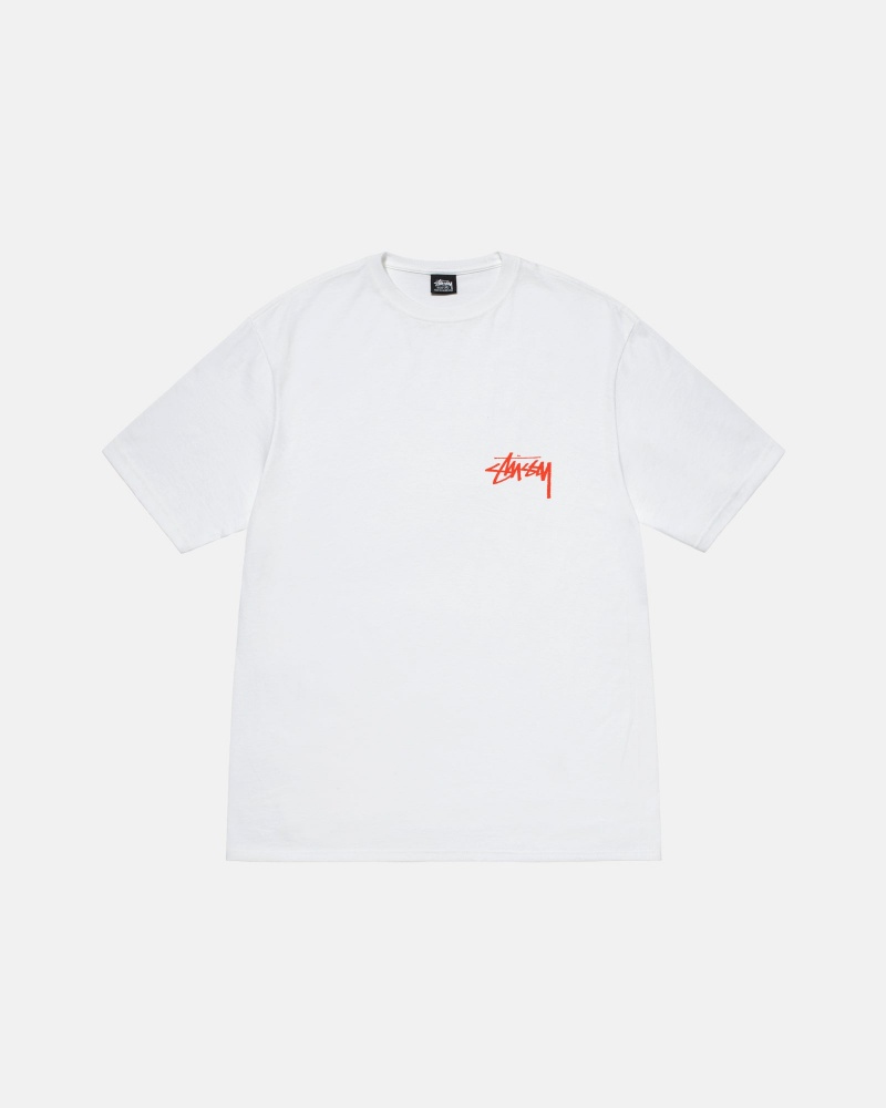 White Stüssy Scorpion Tee | YLMP-36852