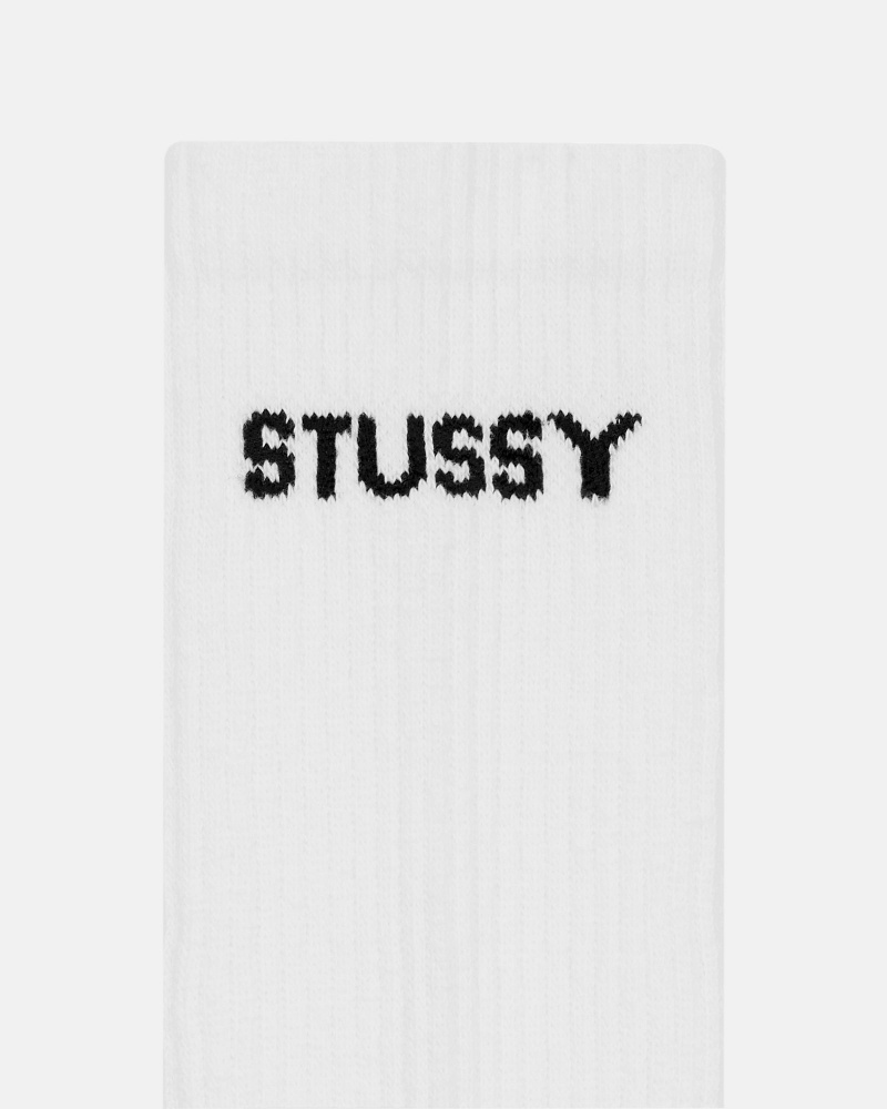 White Stüssy & Nike Dri-Fit Crew Sock Pack | QWGM3-7615