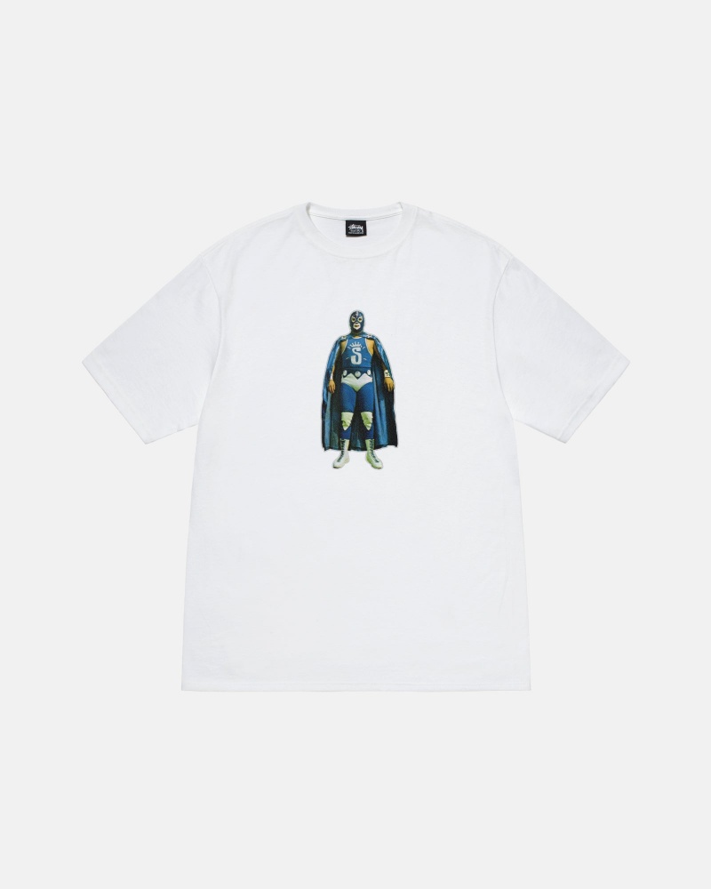 White Stüssy Stussy Lucha Tee | AIXB-97632