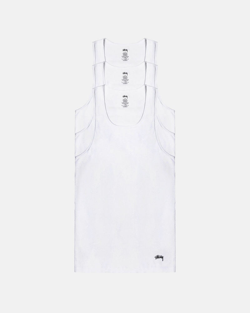 White Stüssy Stussy Tank Undershirt | AVRF1-3246