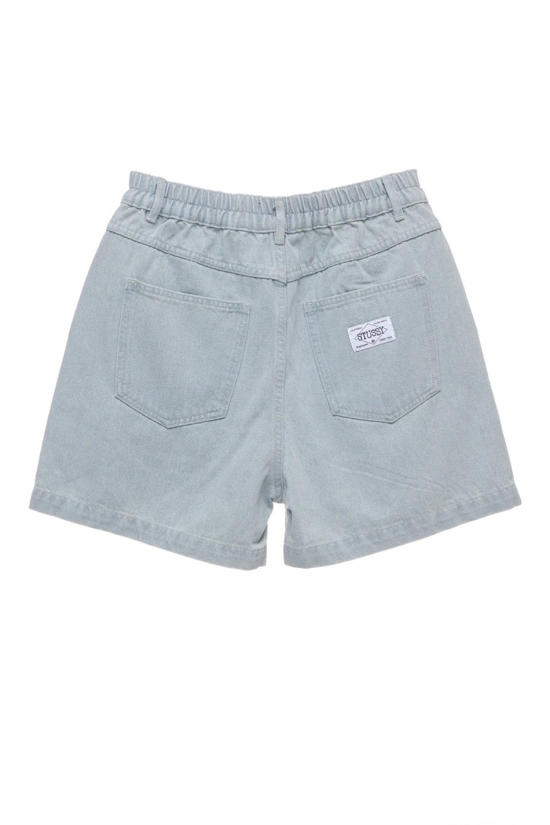 White Wash Denim Stüssy Nevada Denim Short | XDCYKE-812