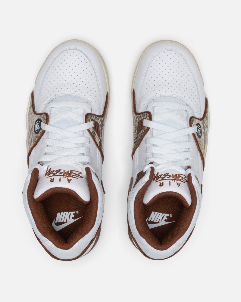 White / Pecan-Fossil Stüssy & Nike Air Flight '89 Low | LXIS1-4592