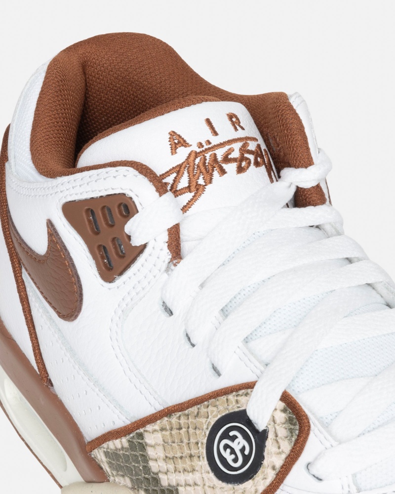 White / Pecan-Fossil Stüssy & Nike Air Flight '89 Low | LXIS1-4592