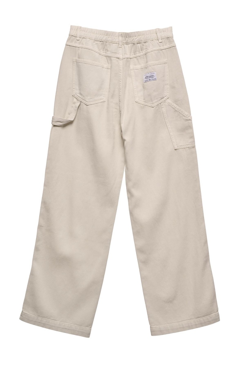 Winter White Stüssy Nevada Denim Pant | KLFZVY-087